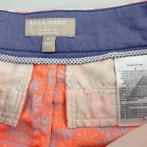 BANANA REPUBLIC Hampton Flower Geo Novelty Shorts Sz 6 - Picture 3 of 4